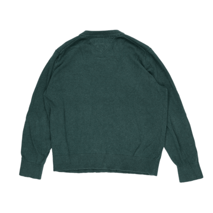 Tommy Hilfiger Green Pima Cotton V-Neck Jumper XL Men's Clothing Activewear