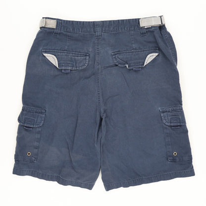 Faded Glory Navy Blue Cargo Shorts for Men Size 36 Cotton 11 Inch Inseam