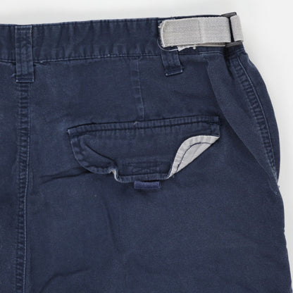 Faded Glory Navy Blue Cargo Shorts for Men Size 36 Cotton 11 Inch Inseam