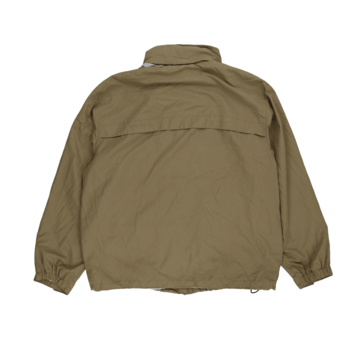 Tommy Hilfiger Khaki Windbreaker Jacket for Men XL Nylon Stand Collar