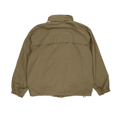 Tommy Hilfiger Khaki Windbreaker Jacket for Men XL Nylon Stand Collar