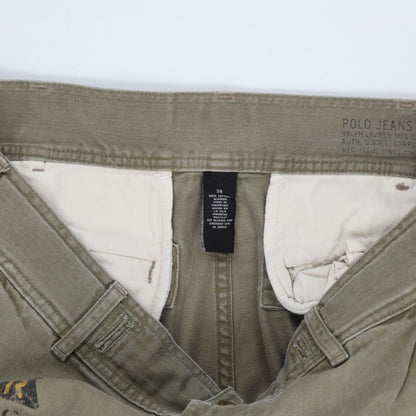 Ralph Lauren Cargo Shorts Olive Green Size 36 100 Percent Cotton Mens