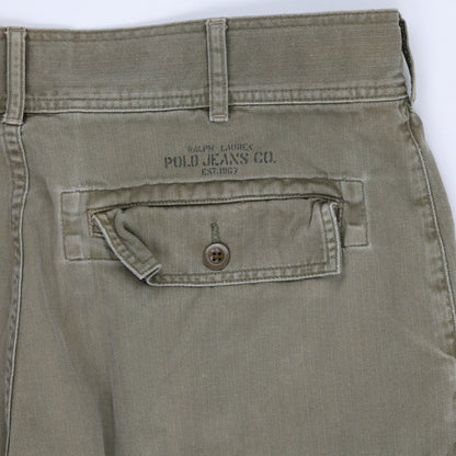 Ralph Lauren Cargo Shorts Olive Green Size 36 100 Percent Cotton Mens