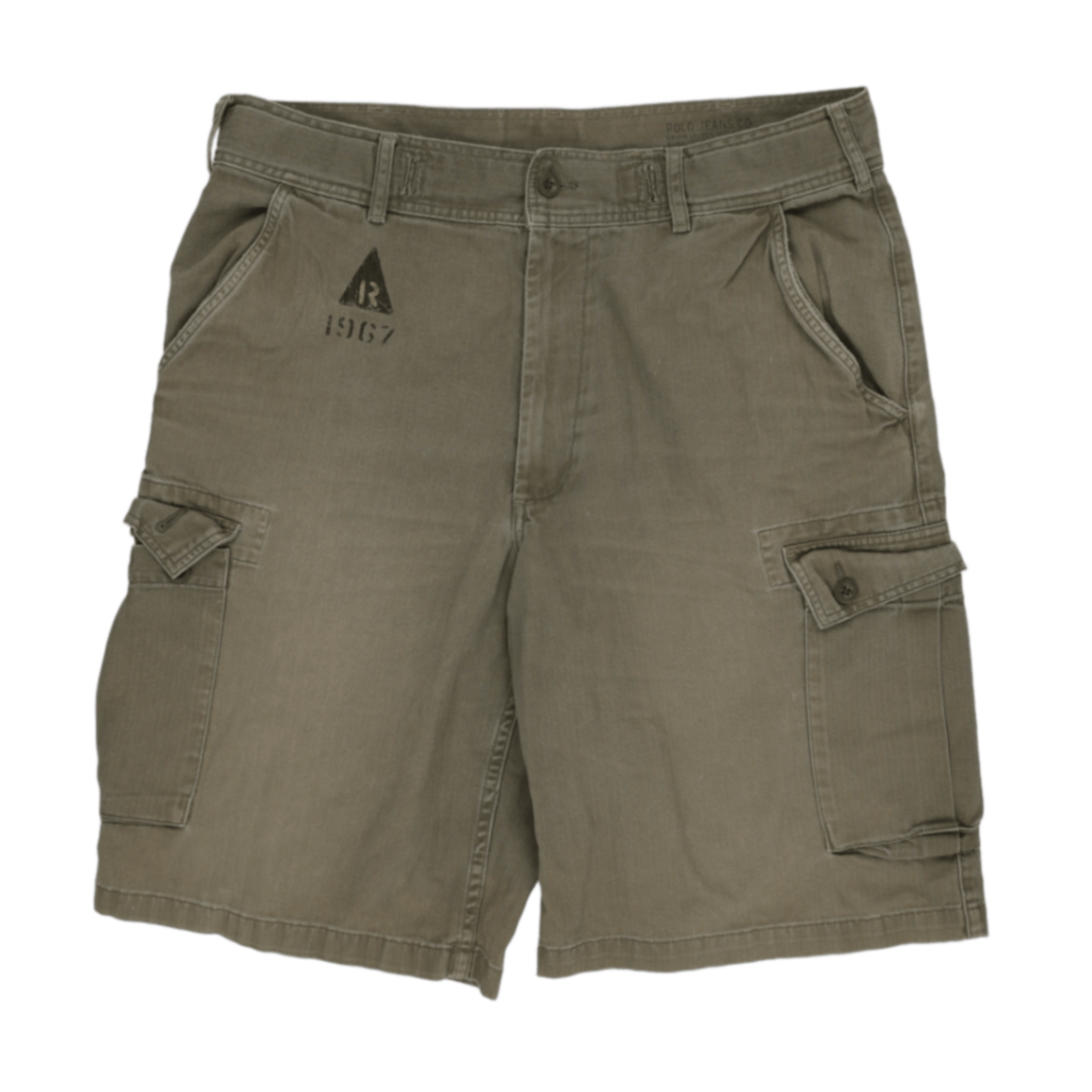 Ralph Lauren Cargo Shorts Olive Green Size 36 100 Percent Cotton Mens