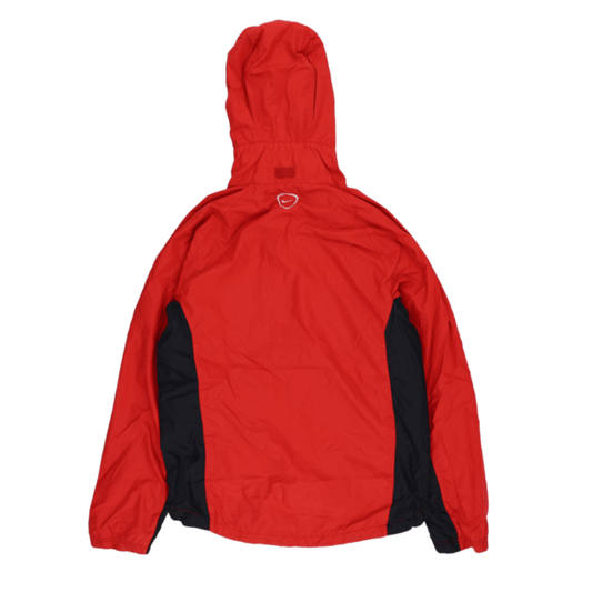 Nike Dri-FIT Hooded Jacket Red Black Mens Size P Polyester