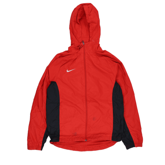Nike Dri-FIT Hooded Jacket Red Black Mens Size P Polyester