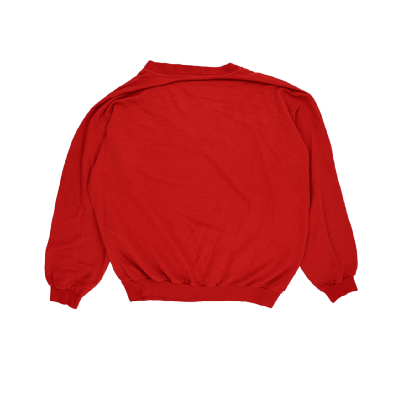 Marlboro Vintage Red V-Neck Sweatshirt Men's Large Cotton Blend
