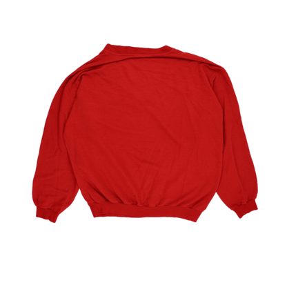 Marlboro Vintage Red V-Neck Sweatshirt Men's Large Cotton Blend