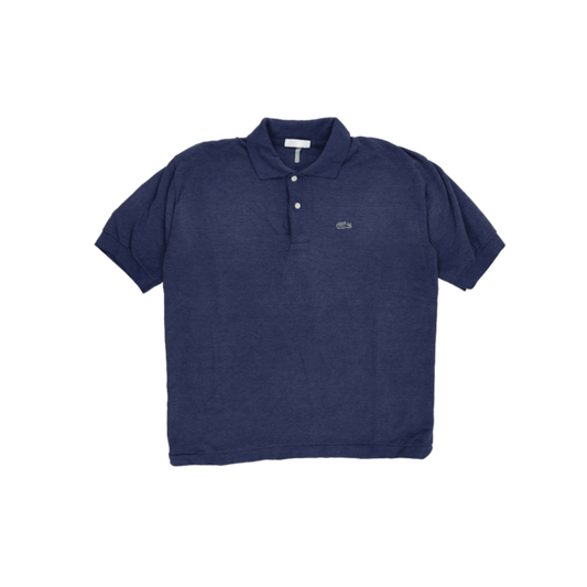 Lacoste Vintage Navy Blue Short Sleeve Polo Shirt Size Large Cotton