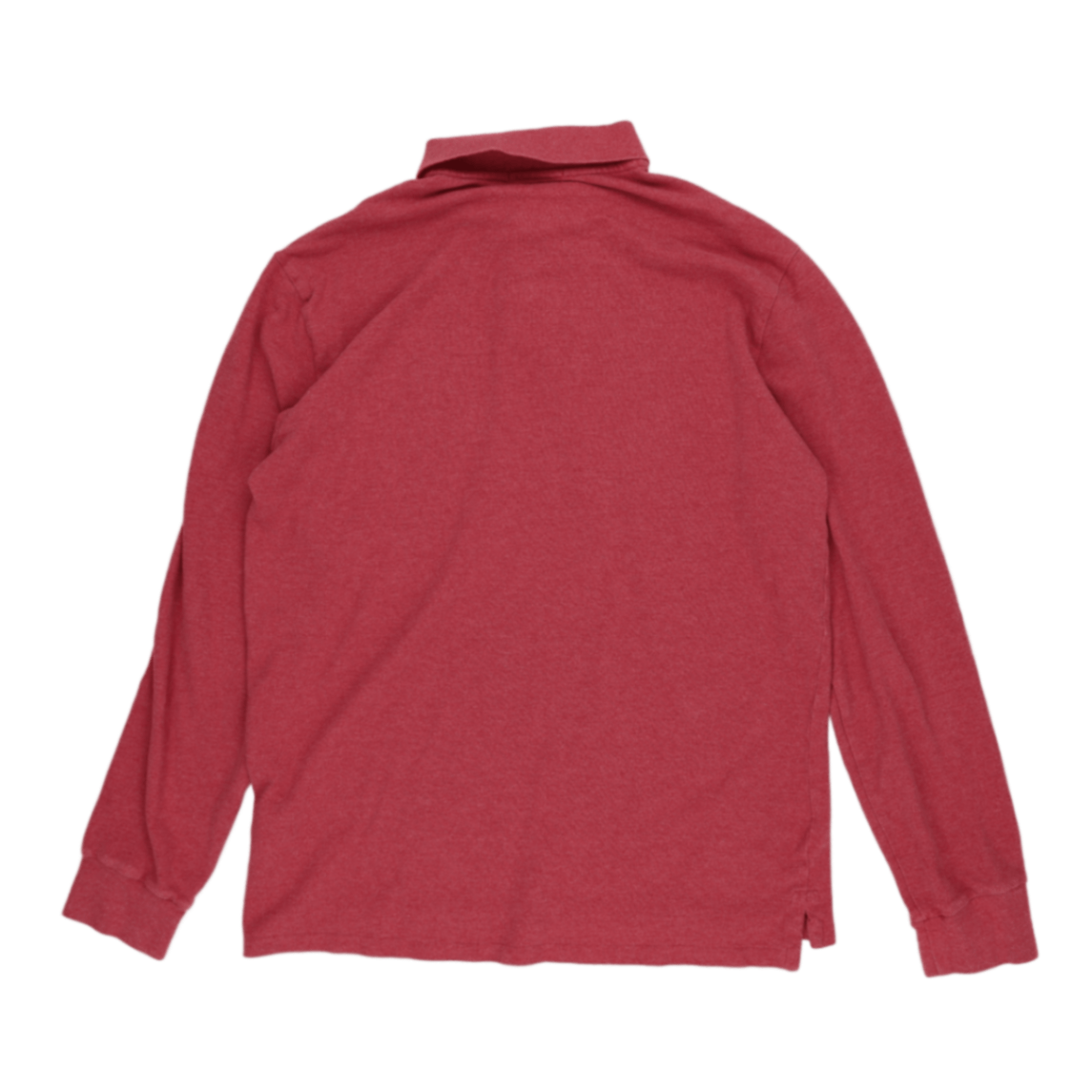 Ralph Lauren Men's Red Long Sleeve Polo Shirt Size L 100 Percent Cotton