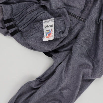 adidas Vintage Grey Full Zip Hoodie Size D4 F168 Large Polyester Blend
