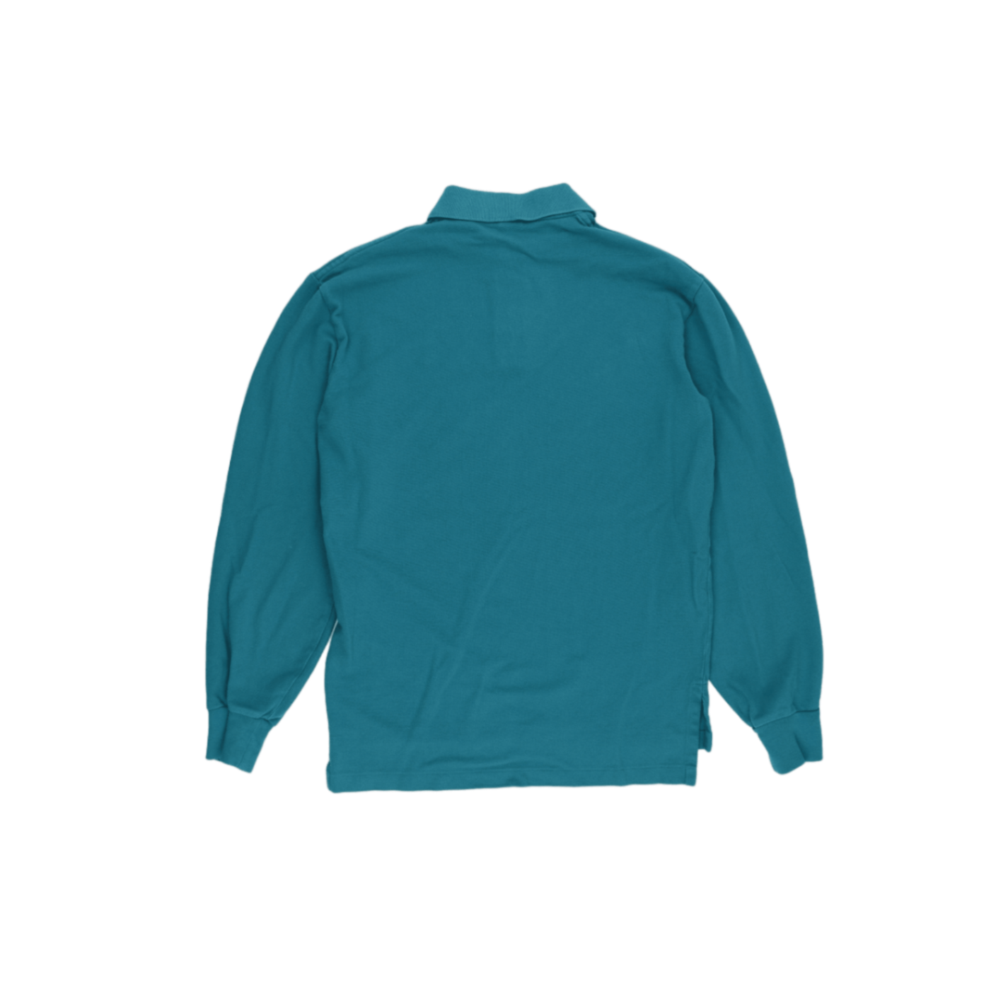 Ralph Lauren Classic Polo Long Sleeve Shirt Teal Small Cotton