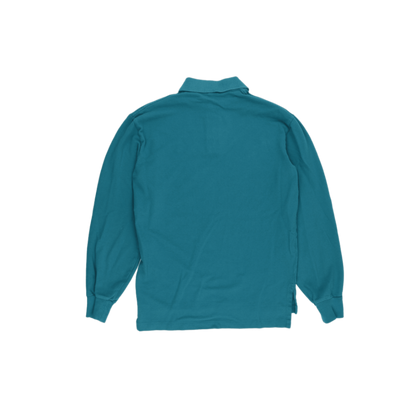 Ralph Lauren Classic Polo Long Sleeve Shirt Teal Small Cotton