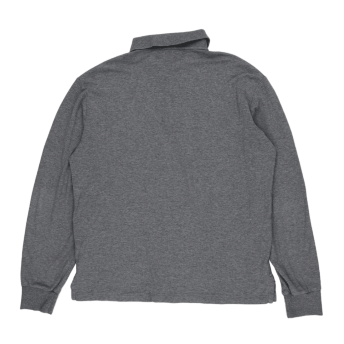Ralph Lauren Long Sleeve Polo Shirt Grey Large 100 Cotton Mens