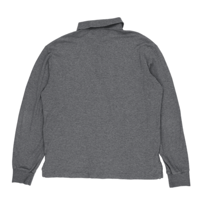 Ralph Lauren Long Sleeve Polo Shirt Grey Large 100 Cotton Mens