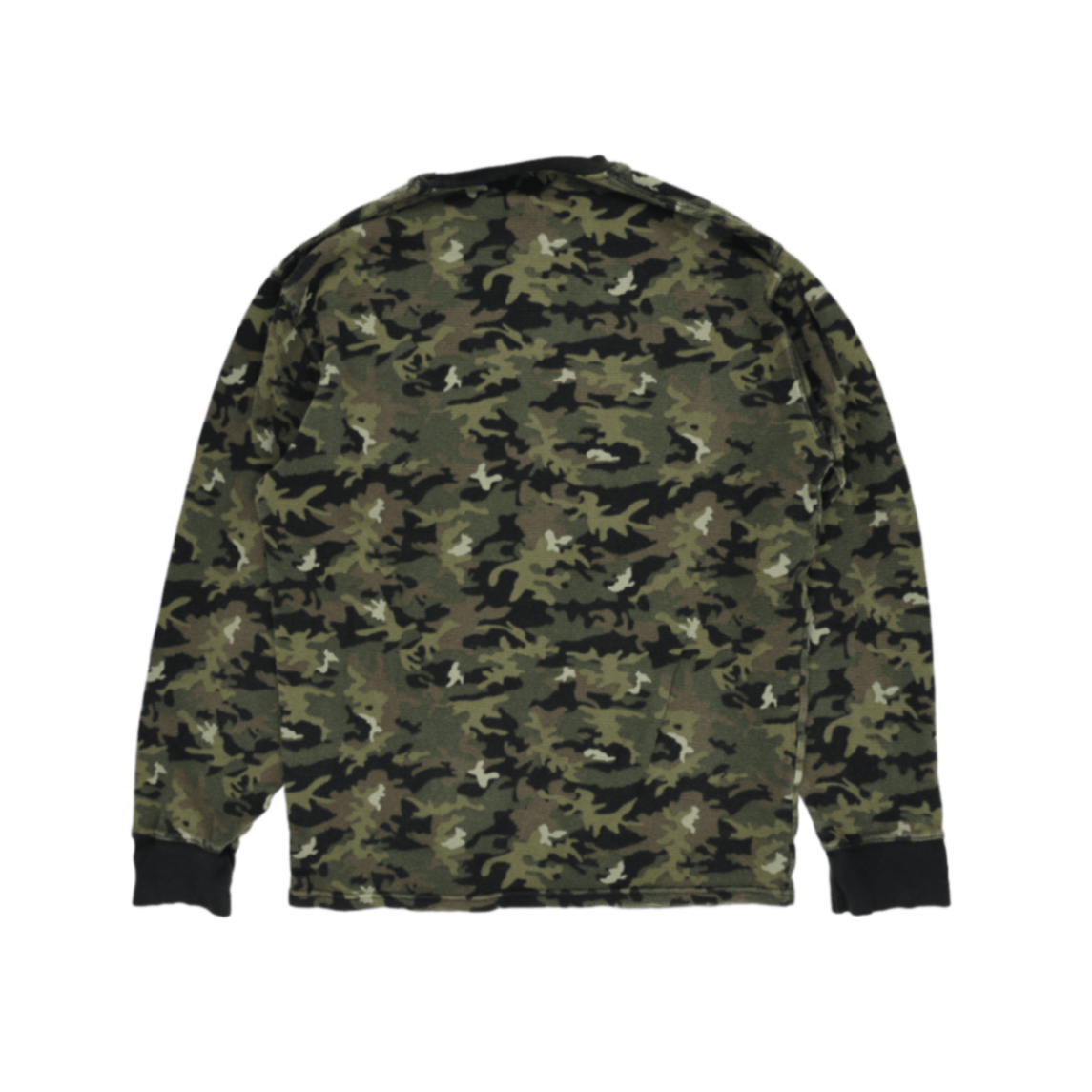 Polo Ralph Lauren Army Green Black Camouflage Crew Neck Long Sleeve Sweatshirt XL 100 Percent Cotton