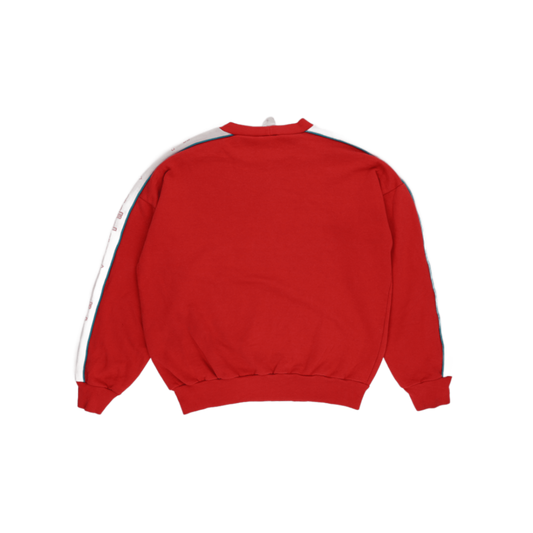 adidas Vintage Red Crew Neck Sweatshirt Medium Cotton Blend Retro Sportswear