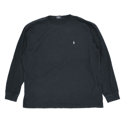 Ralph Lauren Black Long Sleeve T-Shirt XL 100 Percent Cotton Crew Neck