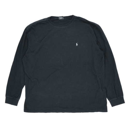 Ralph Lauren Black Long Sleeve T-Shirt XL 100 Percent Cotton Crew Neck