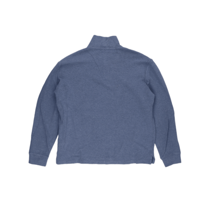 Polo Ralph Lauren Men's 1/4 Zip Sweatshirt Blue Large Cotton Blend