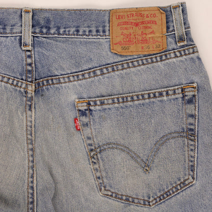 Levi's 550 Relaxed Fit Men's Vintage Jeans Blue W36 L32 100% Cotton