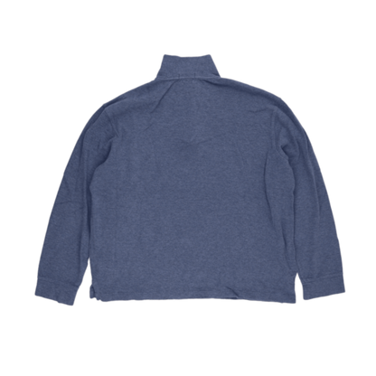 Polo Ralph Lauren Estate Rib Quarter Zip Sweatshirt Blue XL Cotton Blend