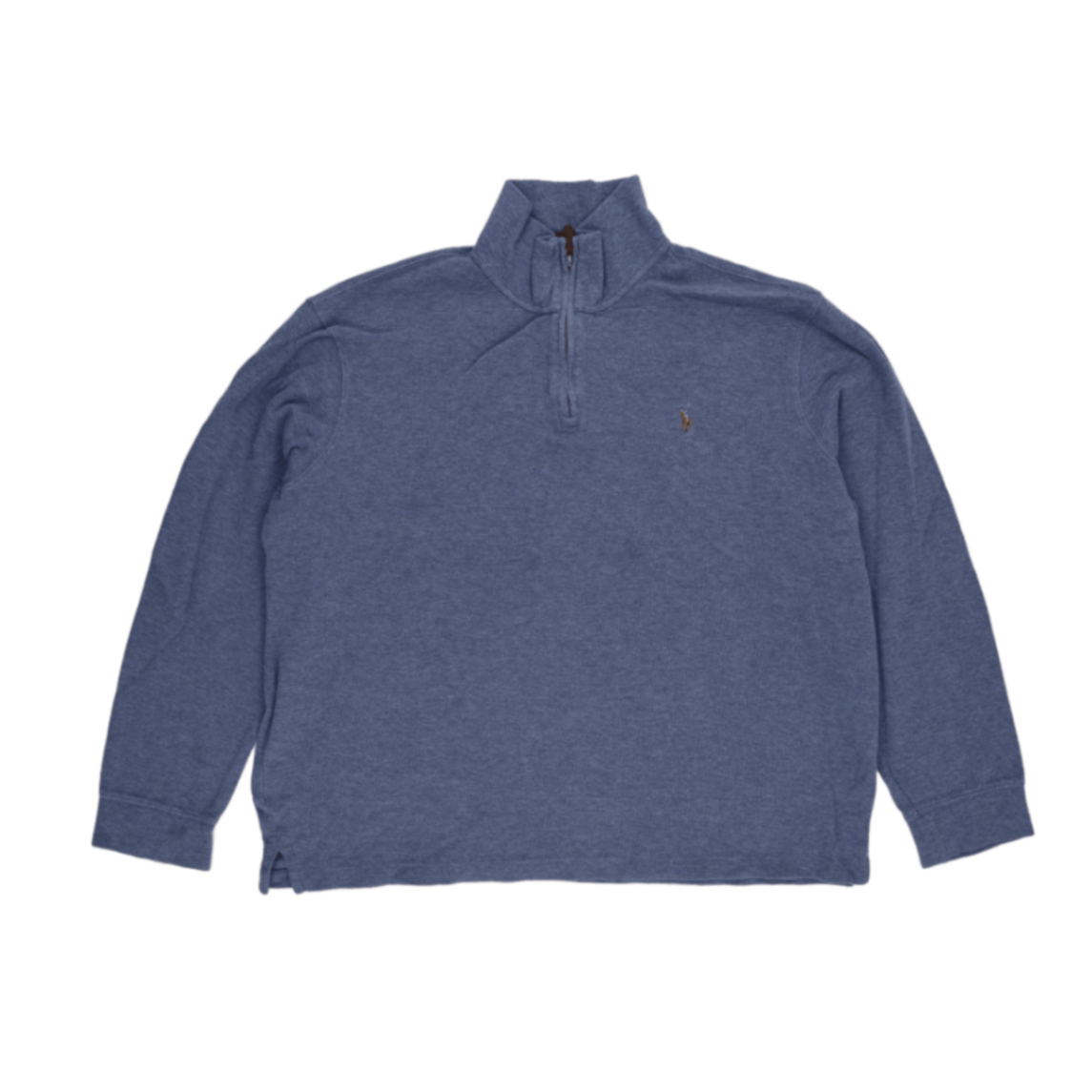 Polo Ralph Lauren Estate Rib Quarter Zip Sweatshirt Blue XL Cotton Blend