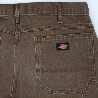 Dickies Brown Carpenter Work Shorts 36W 11 Inch Inseam Cotton Vintage