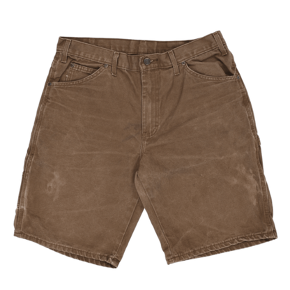 Dickies Brown Carpenter Work Shorts 36W 11 Inch Inseam Cotton Vintage