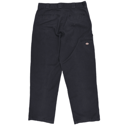 Dickies Black Work Trousers 34W 32L Cotton Vintage Mens