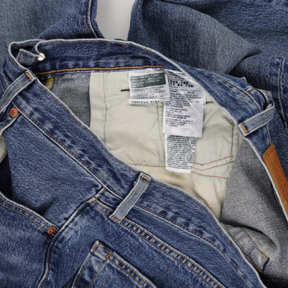 Levi's 501 '93 Straight Fit Blue Denim Jeans W34 L34 100% Cotton Vintage