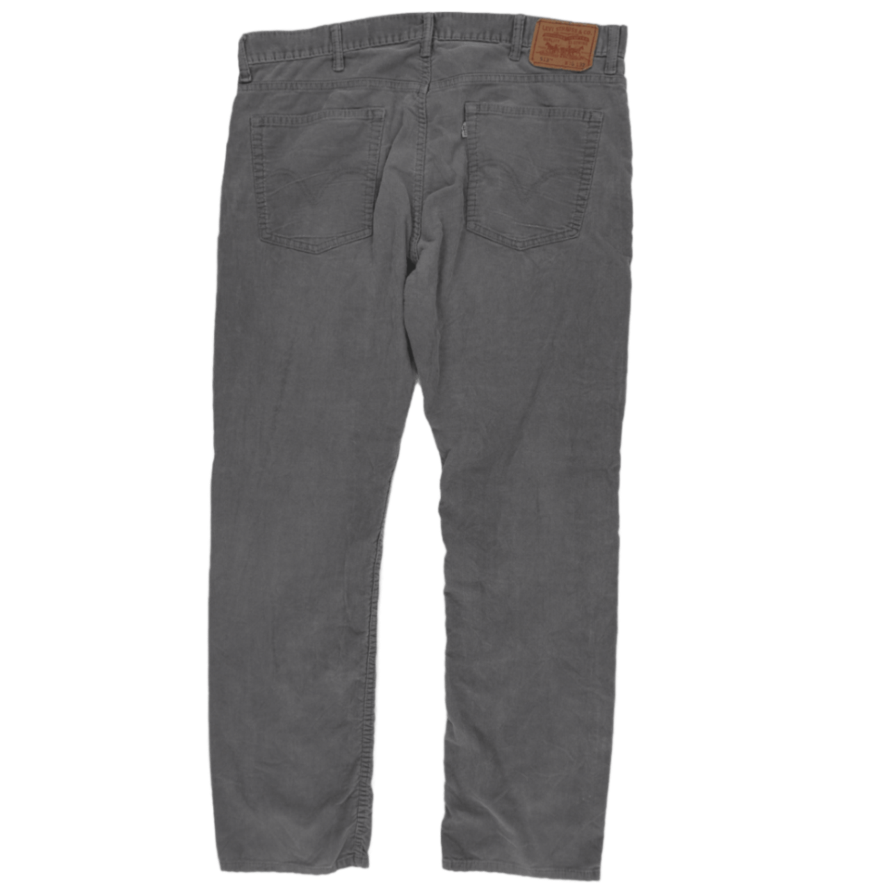 Levi's 513 Slim Fit Grey Corduroy Jeans 38W 32L 67% Cotton 31% Polyester 2% Elastane