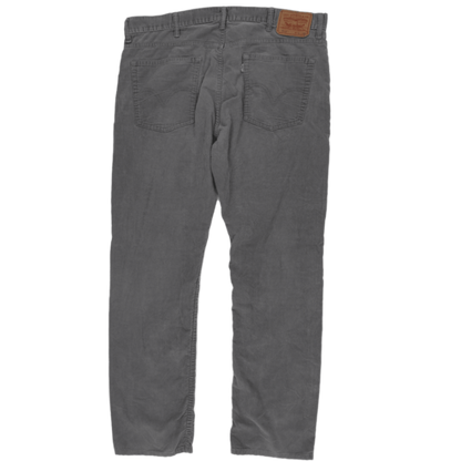 Levi's 513 Slim Fit Grey Corduroy Jeans 38W 32L 67% Cotton 31% Polyester 2% Elastane