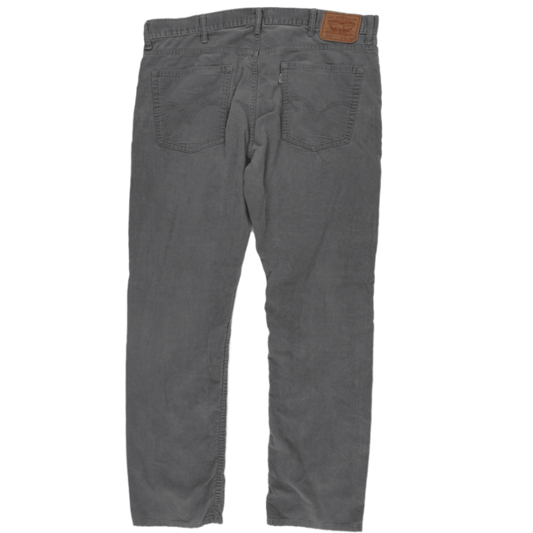 Levi's 513 Slim Fit Grey Corduroy Jeans 38W 32L 67% Cotton 31% Polyester 2% Elastane