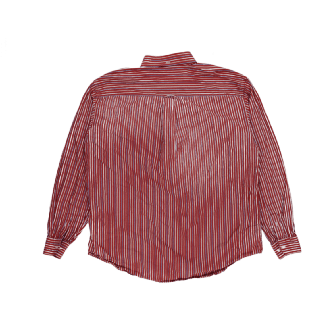 Lacoste Red Multi Button Up Shirt Size 44 Cotton Long Sleeve Collared