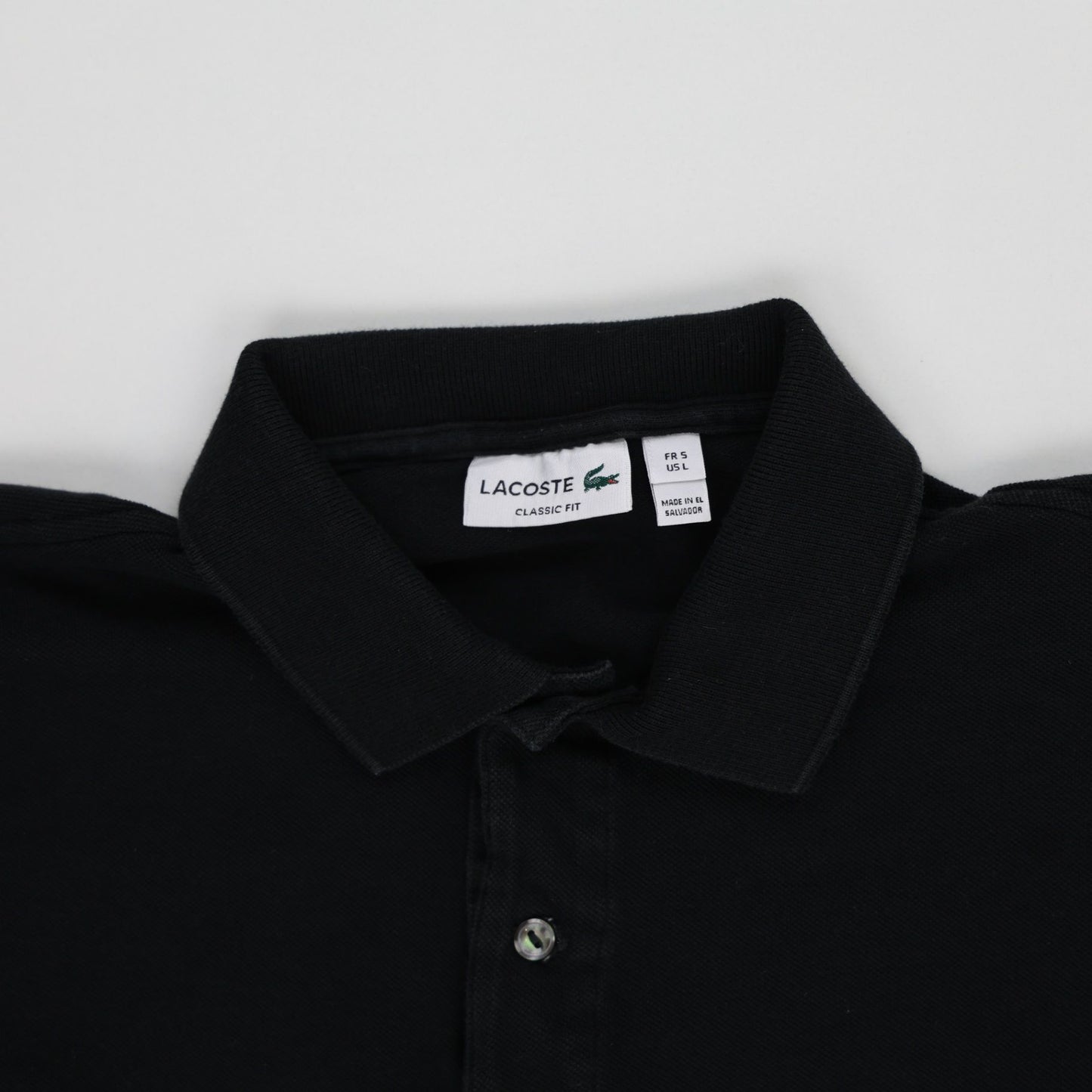 Lacoste Classic Polo Shirt Black Large 100 Percent Cotton Mens