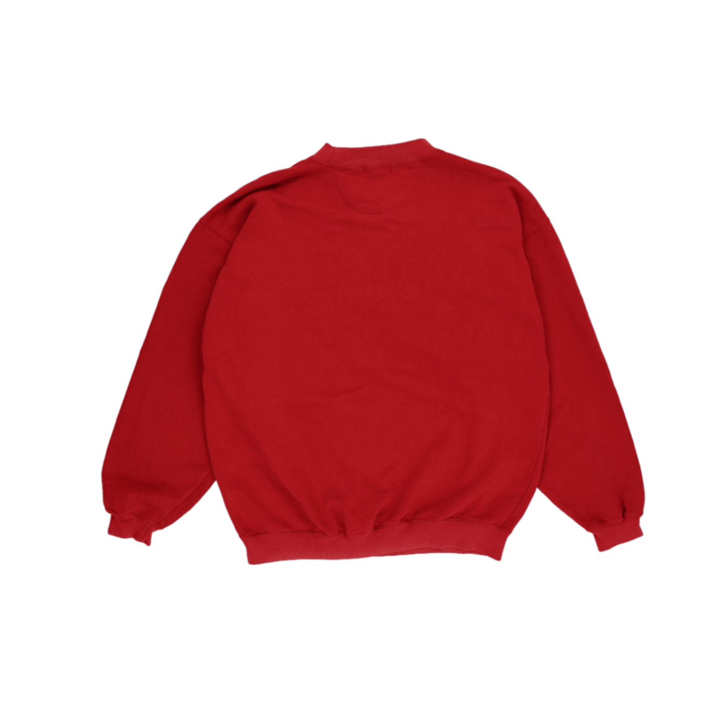 Naf Naf Vintage Red Crew Neck Sweatshirt Unisex Large Cotton Blend