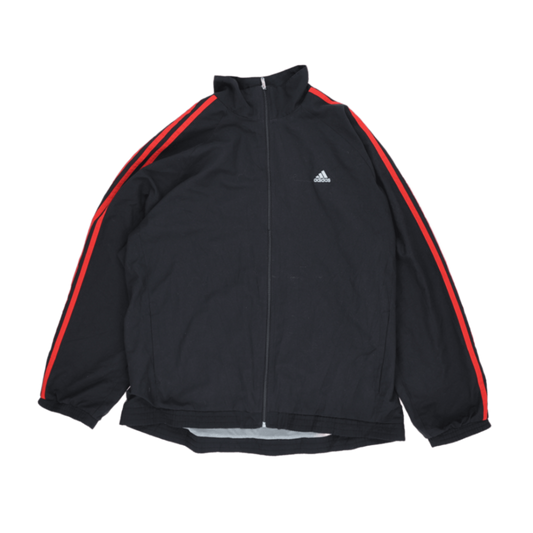 adidas Clima365 Black Track Jacket with Red Stripes for Men Size XL Polyester