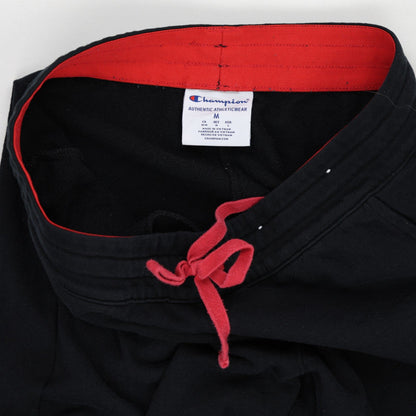 Champion Black Red Stripe Joggers Mens Medium Cotton Blend 76 cm Inseam 38 cm Waist