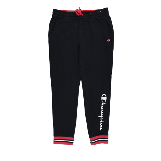 Champion Black Red Stripe Joggers Mens Medium Cotton Blend 76 cm Inseam 38 cm Waist
