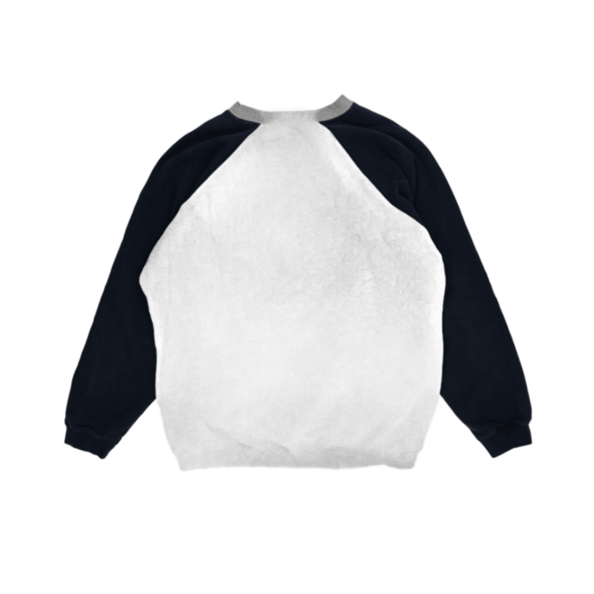 Naf Naf League Vintage XL Grey Navy Crew Neck Sweatshirt Cotton Blend Men's Activewear