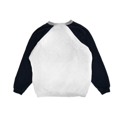 Naf Naf League Vintage XL Grey Navy Crew Neck Sweatshirt Cotton Blend Men's Activewear