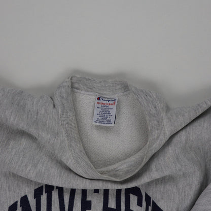 Champion Vintage Grey Crewneck Sweatshirt Large Cotton Blend University of Notre Dame