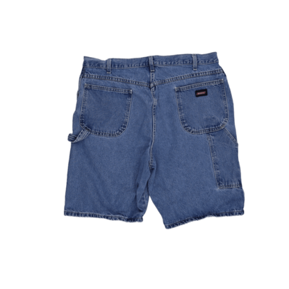Dickies Vintage Blue Carpenter Shorts W36 12 Inch Inseam 100 Percent Cotton Relaxed Fit Mens Clothing