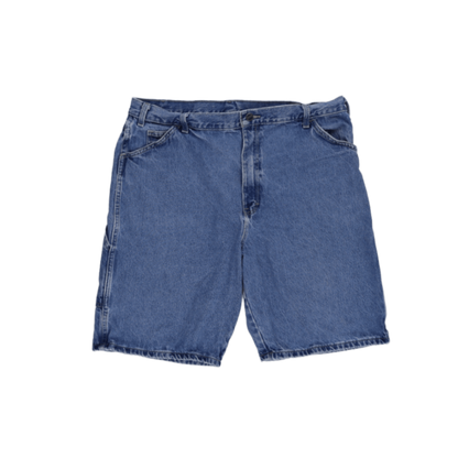 Dickies Vintage Blue Carpenter Shorts W36 12 Inch Inseam 100 Percent Cotton Relaxed Fit Mens Clothing