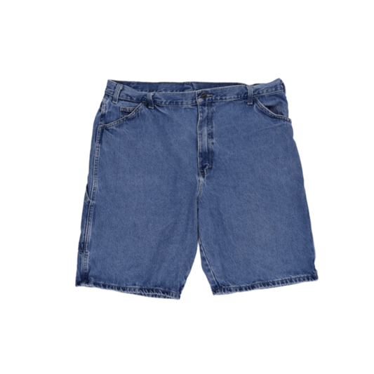 Dickies Vintage Blue Carpenter Shorts W36 12 Inch Inseam 100 Percent Cotton Relaxed Fit Mens Clothing