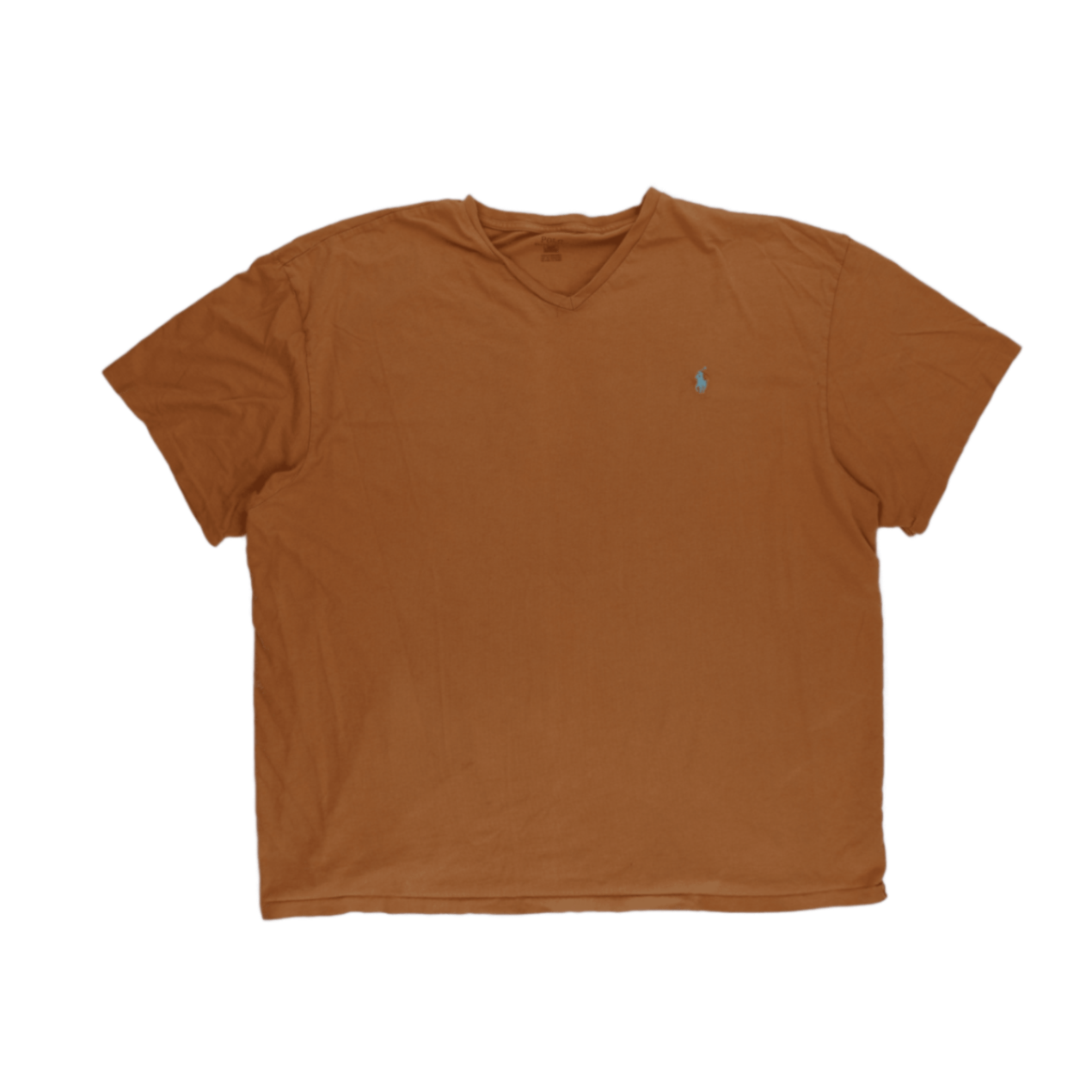 Polo Ralph Lauren Brown V Neck T Shirt 2X Big 100 Cotton