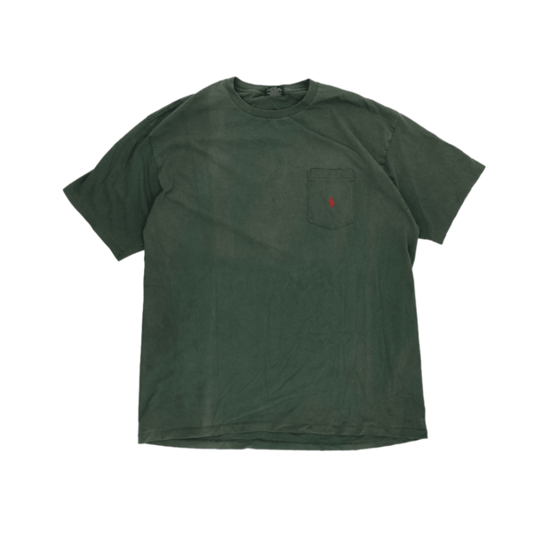 Ralph Lauren Men's T-Shirt Green Large Cotton Crew Neck