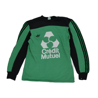 Adidas Vintage Goalkeeper Shirt Green Black Large Cotton Blend