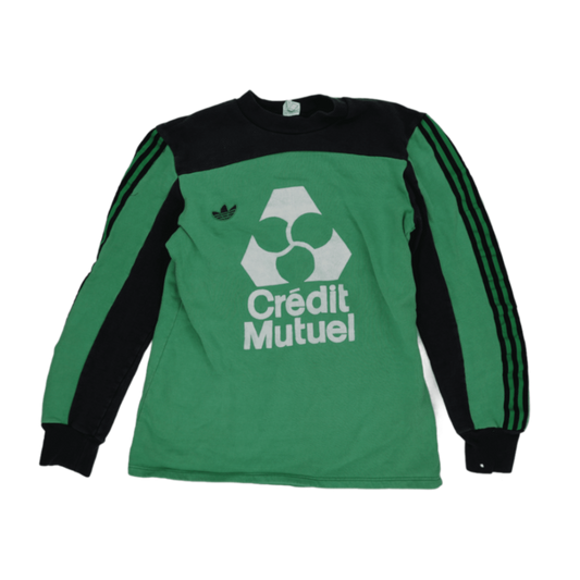 Adidas Vintage Goalkeeper Shirt Green Black Large Cotton Blend